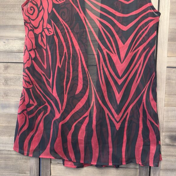 Open Sheer Cardigan Floral Animal Print Dark Romantic Whimsigoth Fairy Cover Up - Picture 7 of 8